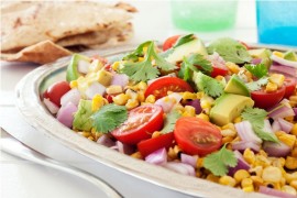 Foodlovers website, Helen Jackson recipes and food. Corn salad. Photos by Carolyn Robertson Foodlovers website, Helen Jackson recipes and food. Corn salad. Photos by Carolyn Robertson