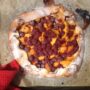 peach and raspberry tart