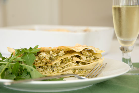 Chicken and Pesto Lasagne Recipe