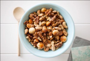 Foodlovers website, Helen Jackson. Recipes. Rosemary salted nuts. Photos by Carolyn Robertson