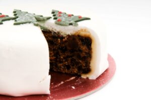 iced christmas cake