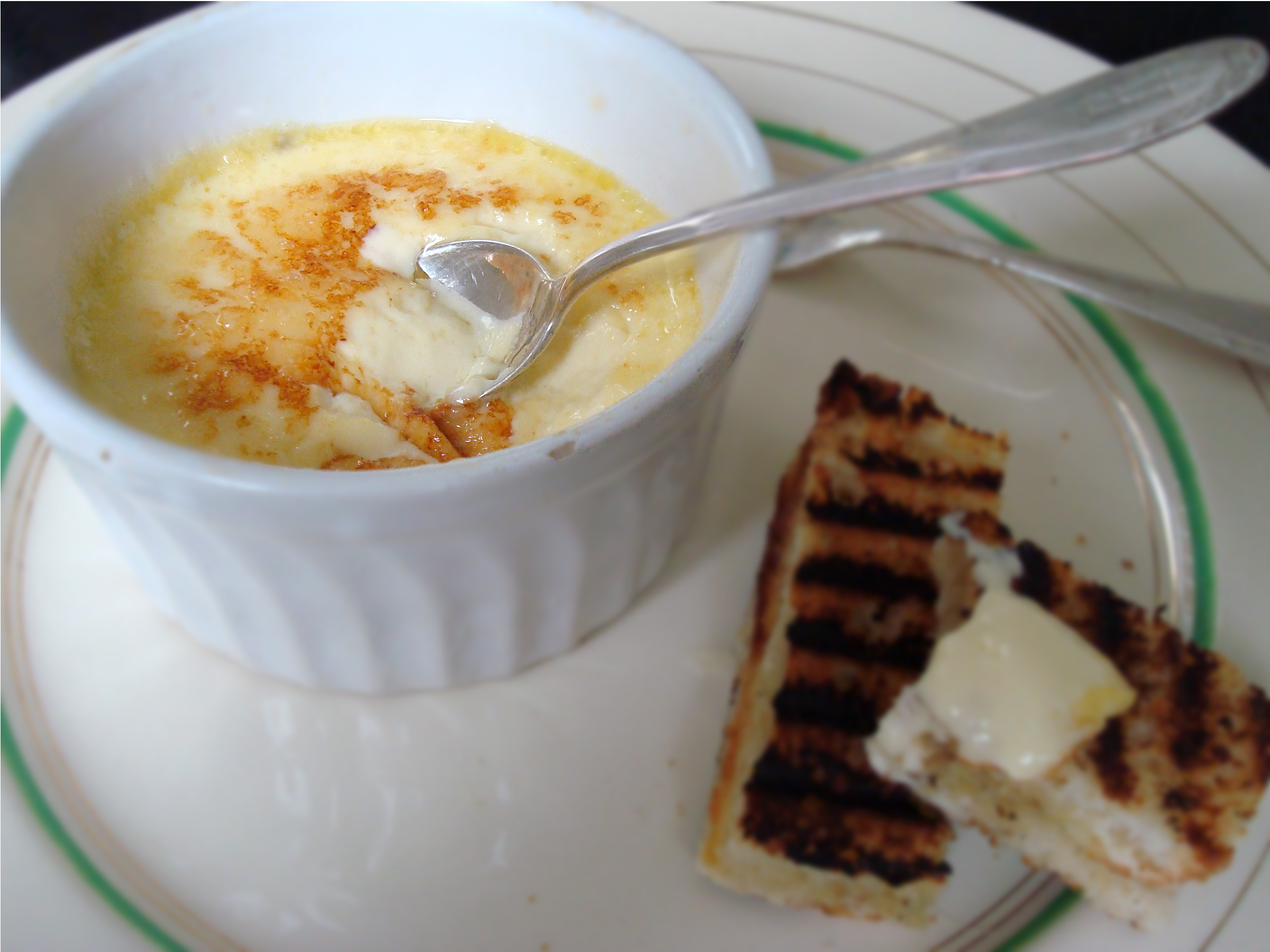Parmesan custard and anchovy toast